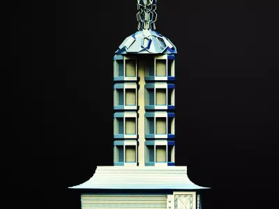 The Crownspire Building Scifi 3D Printable STL File 3D print model
