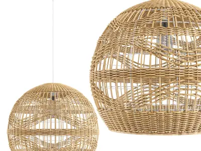 Amara Rattan Pendant Light 3D model