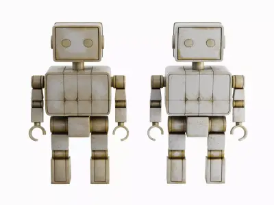 Decorative Robot Sculpture Set  3D model