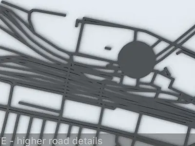 Hong Kong Road Network and Streets 3D model