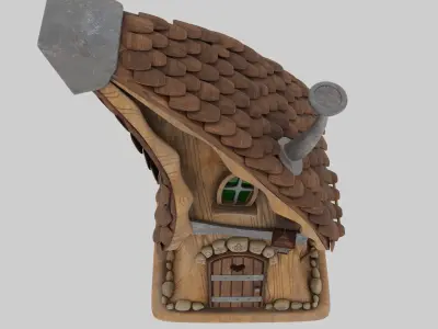 Magic Hut Low-poly 3D model