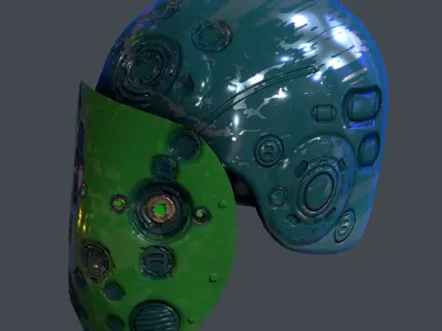 Gas mask helmet scifi character game space Low-poly Low-poly 3D model purchase