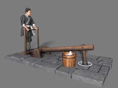 farmer avatar Low-poly 3D model