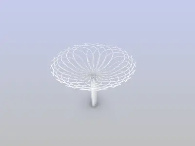 flower modern structure  estructura moderna para bamboo 3D model