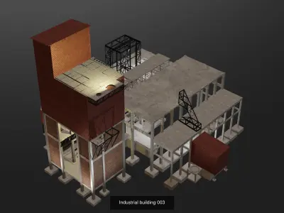 Industrial building 3D Model Pack