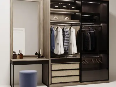 wardrobe dressing room 3D model