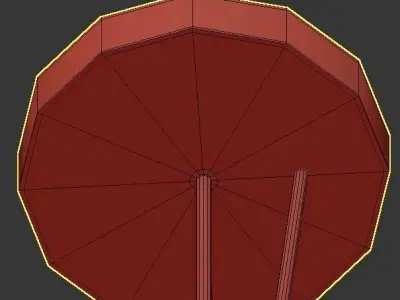 Lightweight modern chandelier with branches hanging from it 3D model