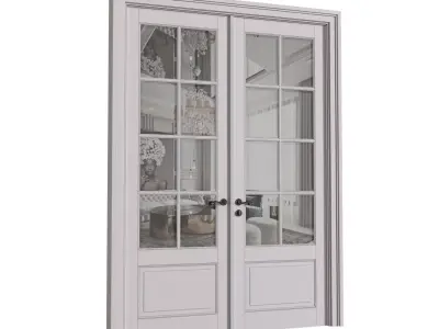 French Entrance Classic interior Doors 3D model