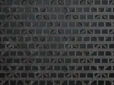 Metal Walkway Perforated Clean Frame PBR Seamless Texture