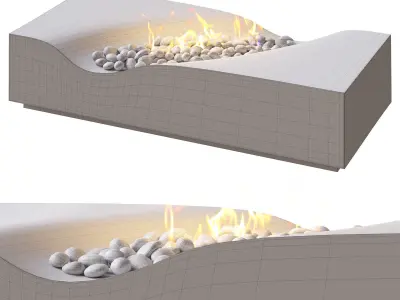 PAOLO fire table by Lumacast Low-poly 3D model