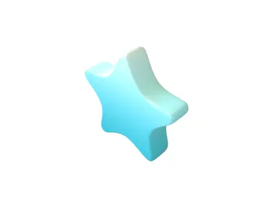 Star Emoji v2 003 Low-poly 3D model