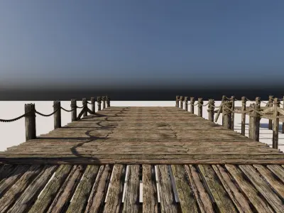 Wooden Bridge 3D model