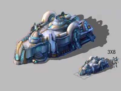 Star Alliance - Large Building 01 3D model