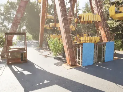 Pripyat Ferris Wheel 3D model Low-poly 3D model