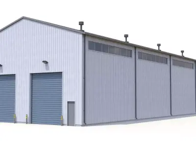 Industrial Building 27 PBR Low-poly 3D model