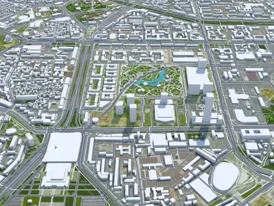 Tashkent Uzbekistan 40km Low-poly 3D model