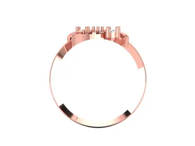 Solitaire Wedding Engagement Women Rings Open End Ring 3D print model