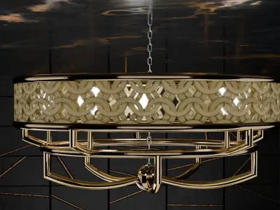 Ceiling lamp according to the 3D model 3D model