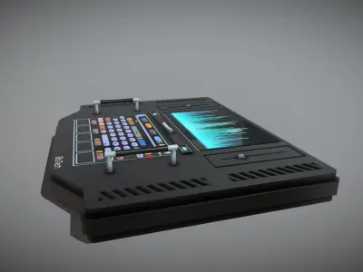 Sci-fi Panel Element Low-poly 3D model