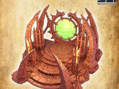 Chaos Portal Tabletop Terrain 28 MM 3D print model