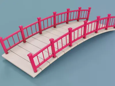 Cartoon Bridge 6 3D model