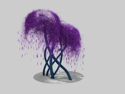 Fantasy alien tree - sci-fi vegetation for space environment  3D model
