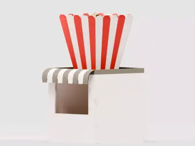 Amusement Park - Food Stand 1 Low-poly 3D model