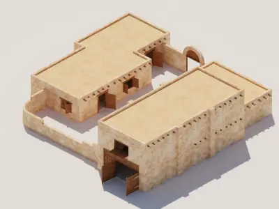 ancient desert house 3 3D model