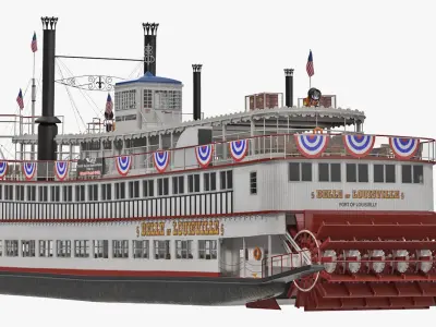 Belle of Louisville Riverboat Rigged for Maya 