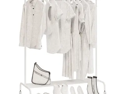  Floor hanger clothes 3D model