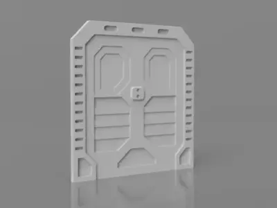 Sci-Fi Themed door 3D print model