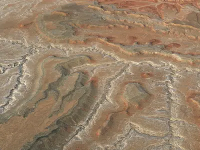 Rocky Landscape Plateau 3D model