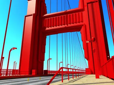Golden Gate Bridge 3D model