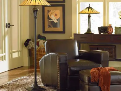 Finchamp Tiffany Floor Light Lamp 3D model