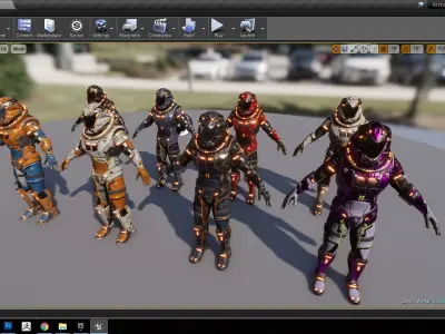 Armors Bundle 2 Low-poly 3D model