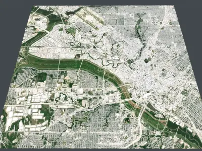Cityscape Dallas USA 3D model