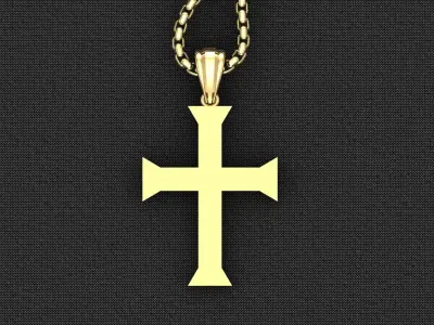 Cross Light Gold 3CP075 3DM STL 3D model