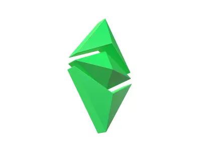 Ethereum Classic v2 001 Low-poly 3D model