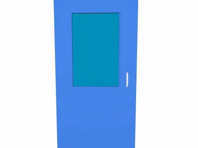 Single Door Low-poly 3D model