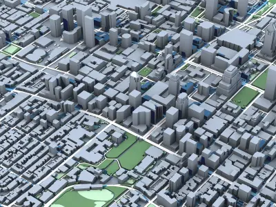 Part of Montreal Quebec Canada 3D model