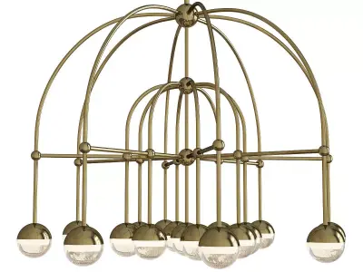 Boca LED Large Chandelier Low-poly 3D model
