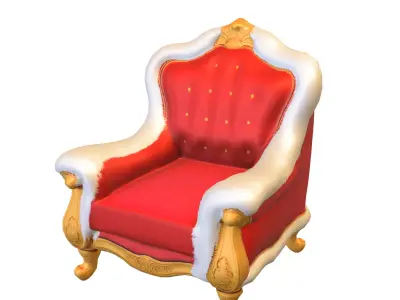 Beanbag  smile cloud Pack Low-poly 3D model