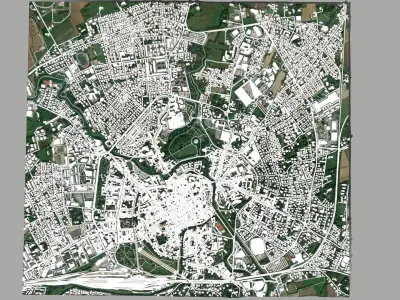 Cityscape Vicenza Venice Italy 3D model