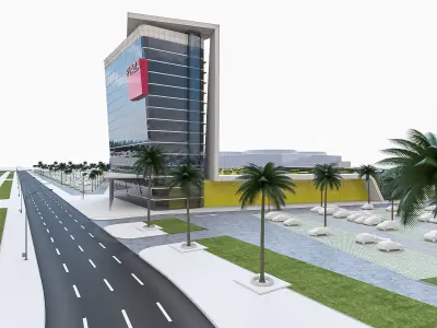 Shopping Mall 04  Low-poly 3D model