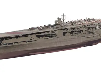WW2 JAPANESE AIRCRAfT CARRIER 3D model