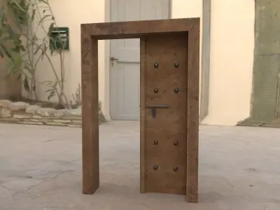 Door  - LowPoly - PBR - 4K Texture Free low-poly 3D model