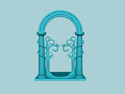 LOTR Door of Durin Bookholder - Book Holder STL 3D print model