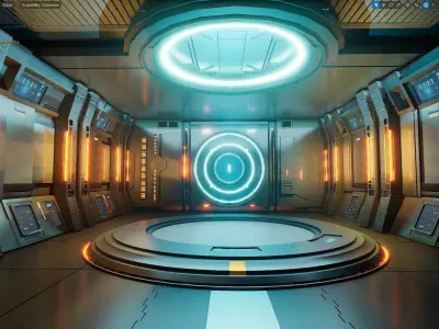 UE5 Virtual Sci-Fi Set  Low-poly 3D model