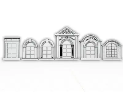 Windows assets Low-poly 3D model