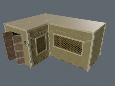 old desert house Low-poly 3D model